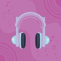 headphone purple poster vector