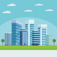 buildings urban cityscape vector