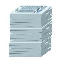 pila de documentos de papel vector