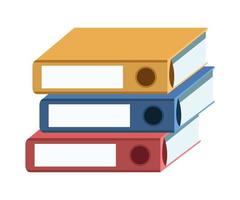 pile of office books vector