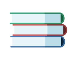 pile of colors books vector