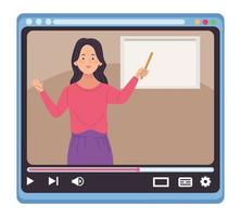 woman teaching education online