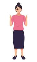 woman teacher character vector