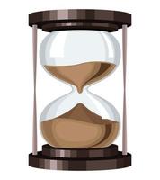 retro timer hourglass vector