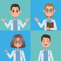 group of medical staff vector