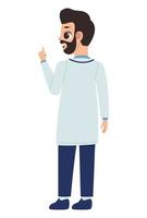 bearded doctor character vector