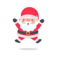 cartoon santa wearing red knitted hat for decorating Christmas greeting cards vector