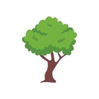 Vector green tree element. fertile forest for decoration