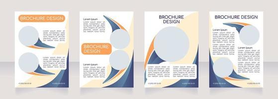 Party invitation and schedule blank brochure layout design vector