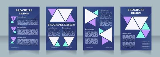 University education perks and benefits blank brochure layout design vector