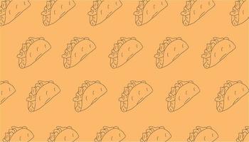 Simple Seamless fast food background illustration vector