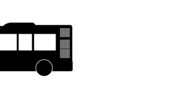 autobús urbano ilustrado en el fondo video
