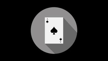 carte de poker illustrée sur un fond video