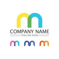 M Letter Logo Template font logo M design vector set