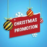 Christmas promotion banner template vector