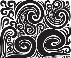 black and white doodle pattern vector