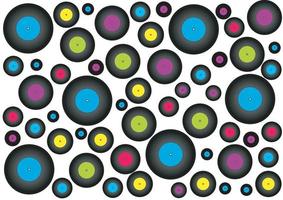 abstract multicolored background of vinyl records vector