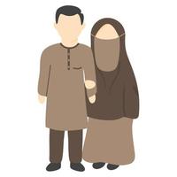cute halal couple vector