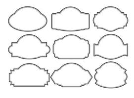 Set of frames border design vintage vector