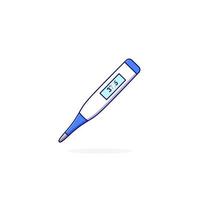 Thermometer cartoon style icon illustration vector