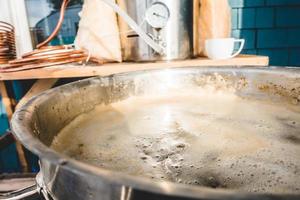 Homebrewing Mash Tun Close-up photo