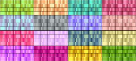 Vector set of colorful metal gradients.