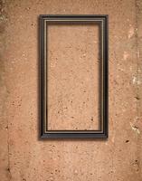 Concrete texture and wooden frame