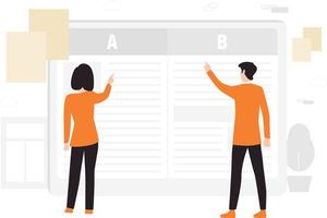 A boy or a girl working on web development. vector