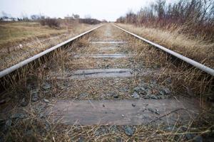 vía de tren simétrica foto