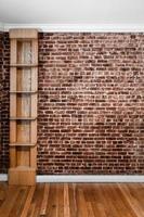 Flat Brick Wall Perspective and Shelf photo