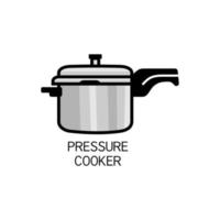 Pressure Cooker for cooking outline vector for packaging design