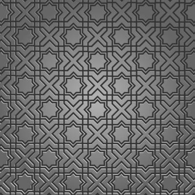 Metallic pattern on islamic motif