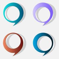 Four speech bubbles vector