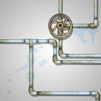 Industrial background with rusty pipes vector