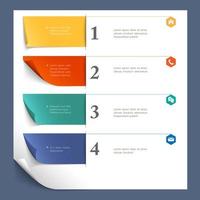 Paper design template for website layout vector