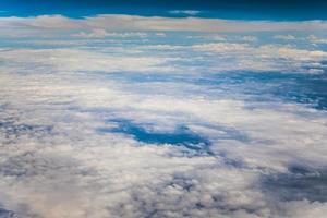 Beautiful Blue Sky, Clouds and Ground photo