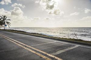 Little Road and Sunset of the Caribbean photo