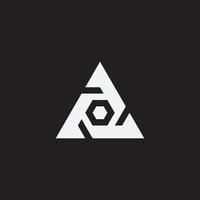 Triangle monogram design vector