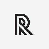 diseño de monograma r vector