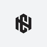 NC monogram design vector