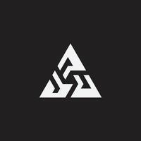 Triangle monogram design vector