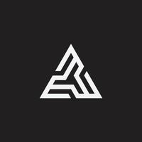 Triangle monogram design vector