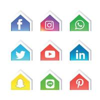 Social Media flat icons technology, network. background  group smiley face sale. Share, Like, Vector illustration Twitter, YouTube, WhatsApp, Snapchat, Facebook, instagram, tiktok, tok