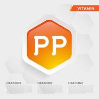 Vitamin PP icon Drop collection set, cholecalciferol. golden drop Vitamin complex drop. Medical for heath Vector illustration