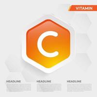 Vitamin C icon Drop collection set, cholecalciferol. golden drop Vitamin complex drop. Medical for heath Vector illustration