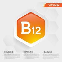 Vitamin B12 icon Drop collection set, cholecalciferol. golden drop Vitamin complex drop. Medical for heath Vector illustration