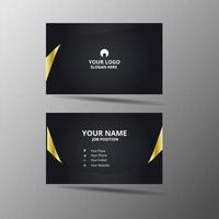 elegant business card template with gold concept modern geometric card black vector