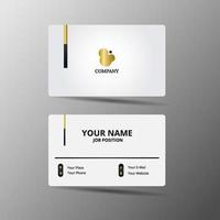 elegant business card template with gold concept modern geometric card black vector