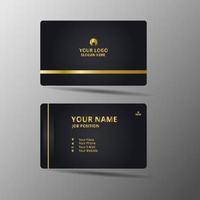 elegant business card template with gold concept modern geometric card black vector