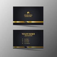 elegant business card template with gold concept modern geometric card black vector